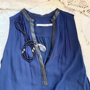 Alice & Olivia Navy Turnip Dress Size S